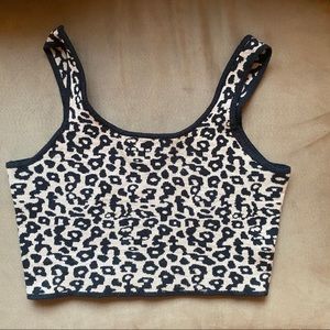 Kendall and Kylie Cropped Cheetah Print Tank